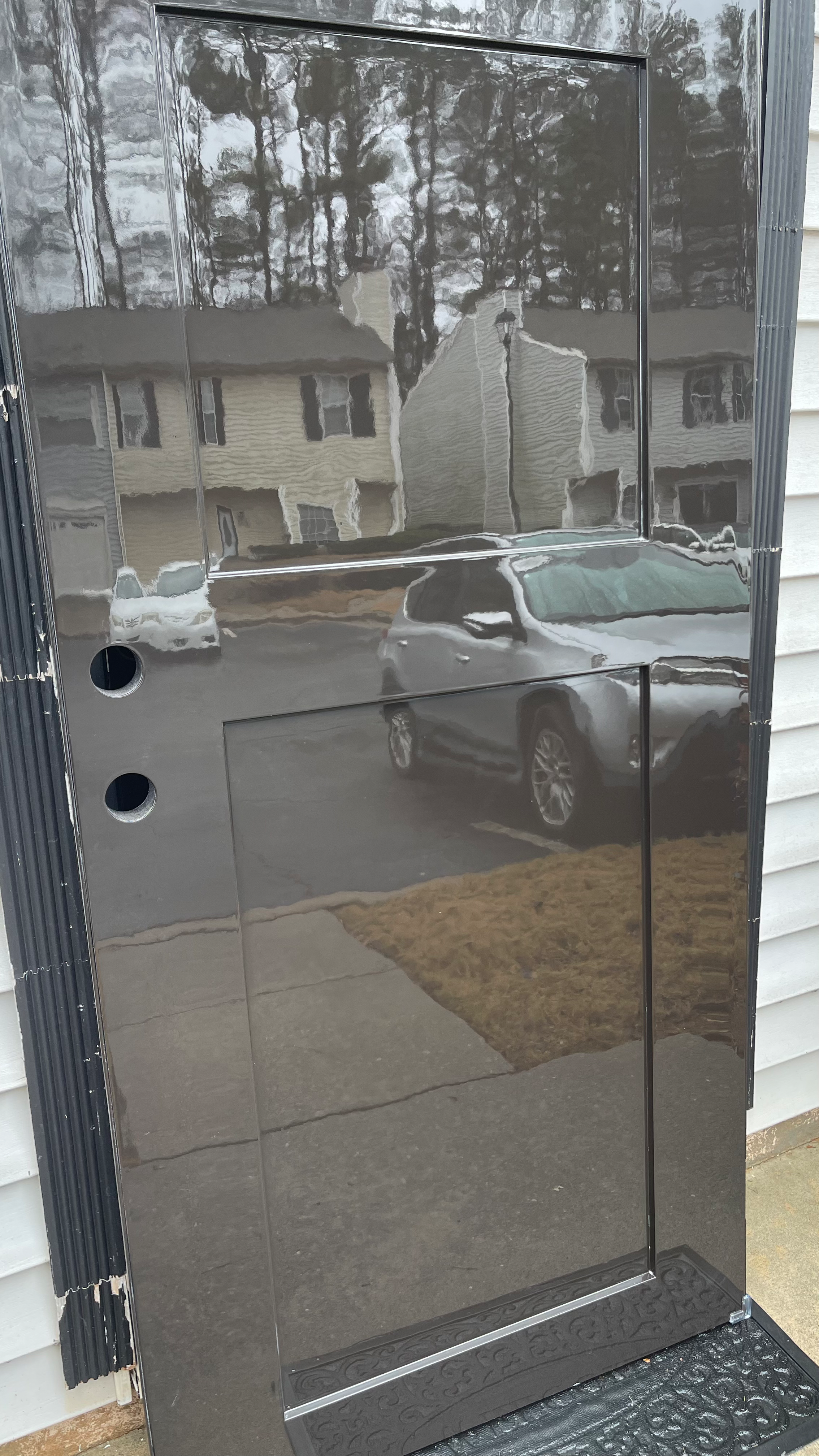 Cabinet doors sprayed for a smooth, durable finish
